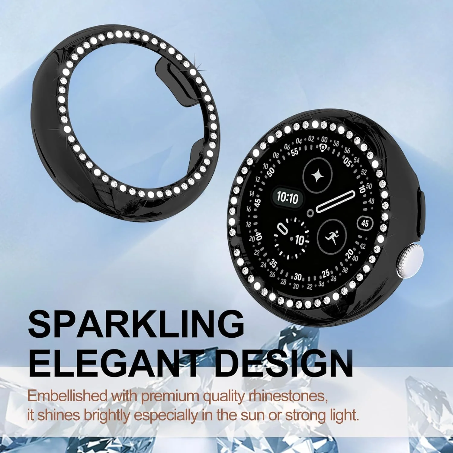 Bling Diamond Glitter Hard PC Watch Case Cover