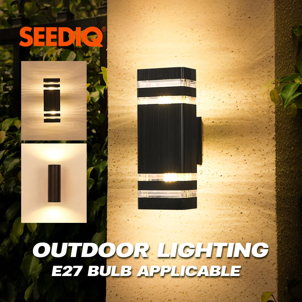 E27 E26 Outdoor LED Wall Light Waterproof Exterior Wall Lamp AC90-260V Outside Facade Wall Lamp for Hotel Villa Big