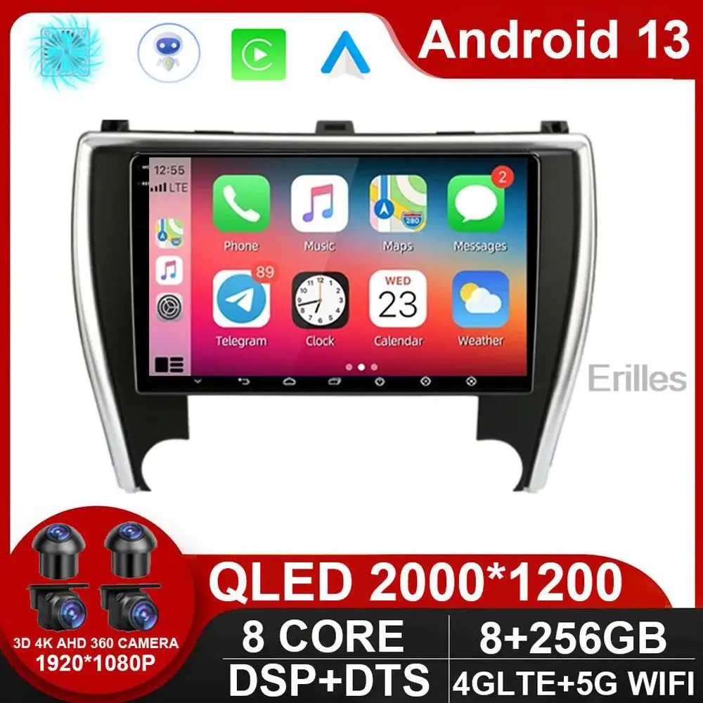 

Android 13 Car Radio For Toyota Camry 8 50 55 2012-2015 Touchscreen Multimedia 4G WIFI DSP Headunit Video Player Navigation GPS