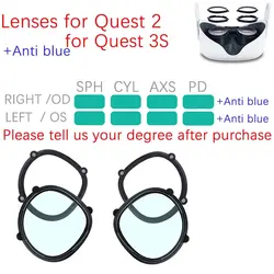 Enhanced VR Prescription Lenses and Anti-Blue Light Accessories (Quest 2 3S Anti blue)