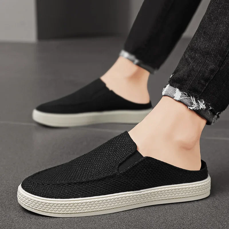 Man Half Slipper Summer New Casual Shoes Half Slippers Breathable