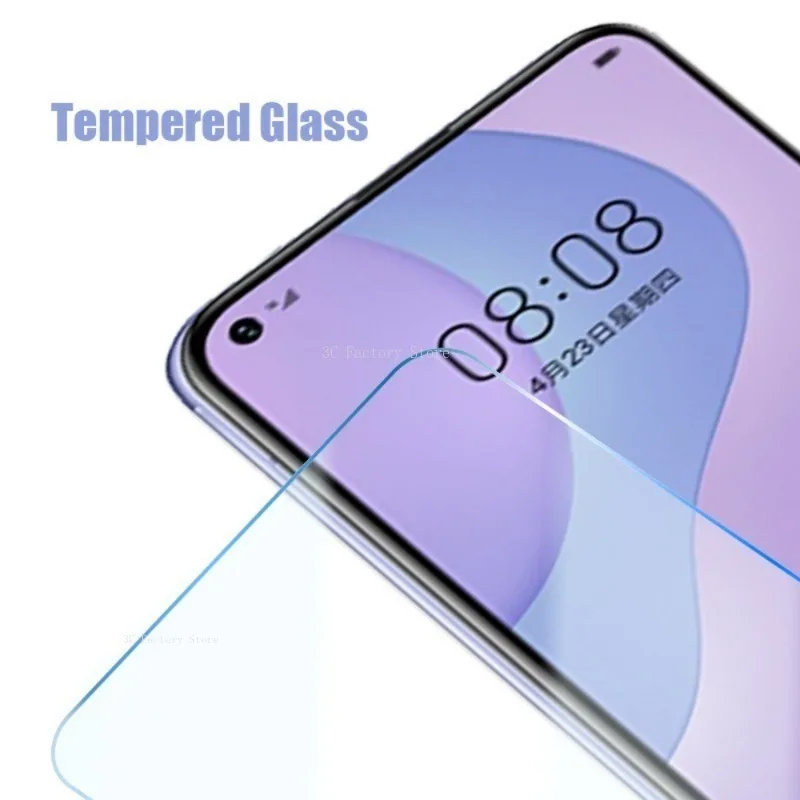 3Pcs Protective Glass for Huawei P50 P40 P30 P20 Lite Pro Screen Protector for Huawei P Smart 2021 2020 2019 Y9S Glass Protector