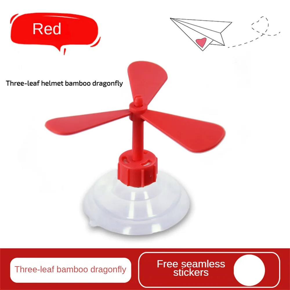 Motorcycle Bike Helmet Fan Decoration Suction Cup Cute Helmet Propeller Childhood Fun Doraemon Same Decor Accessories Little Toy