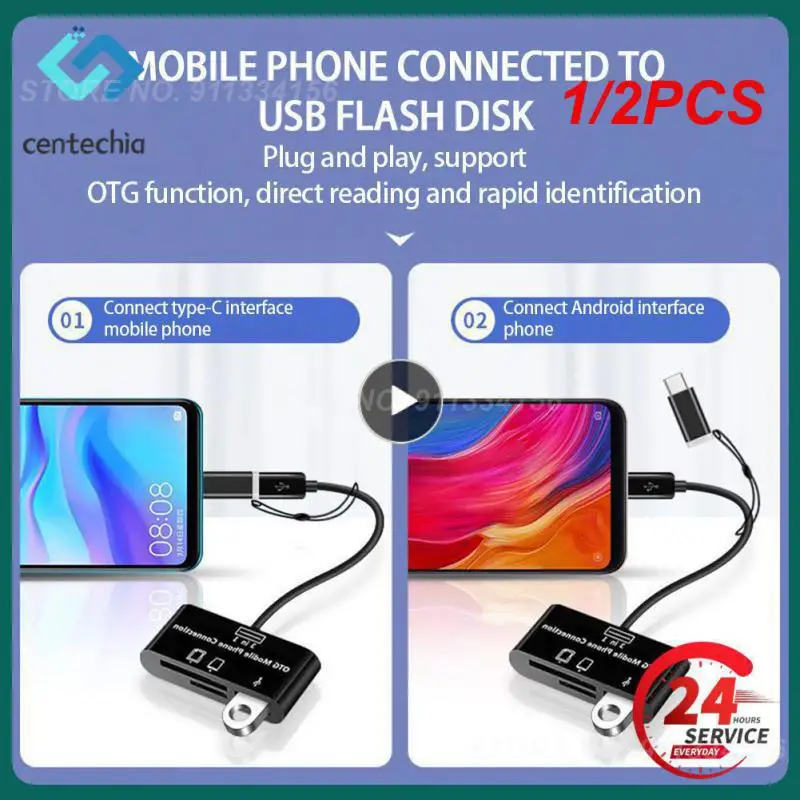

Устройство чтения карт памяти Micro USB Type-C, 1/2 шт. в 1