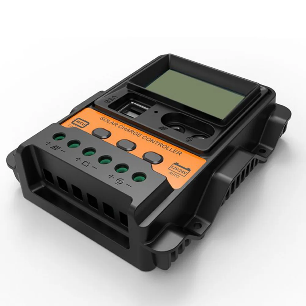 

Solar Panel Battery Regulator Charge Controller ABS Three-phase Charge Management LCD Display Solar Charge Controller Panel