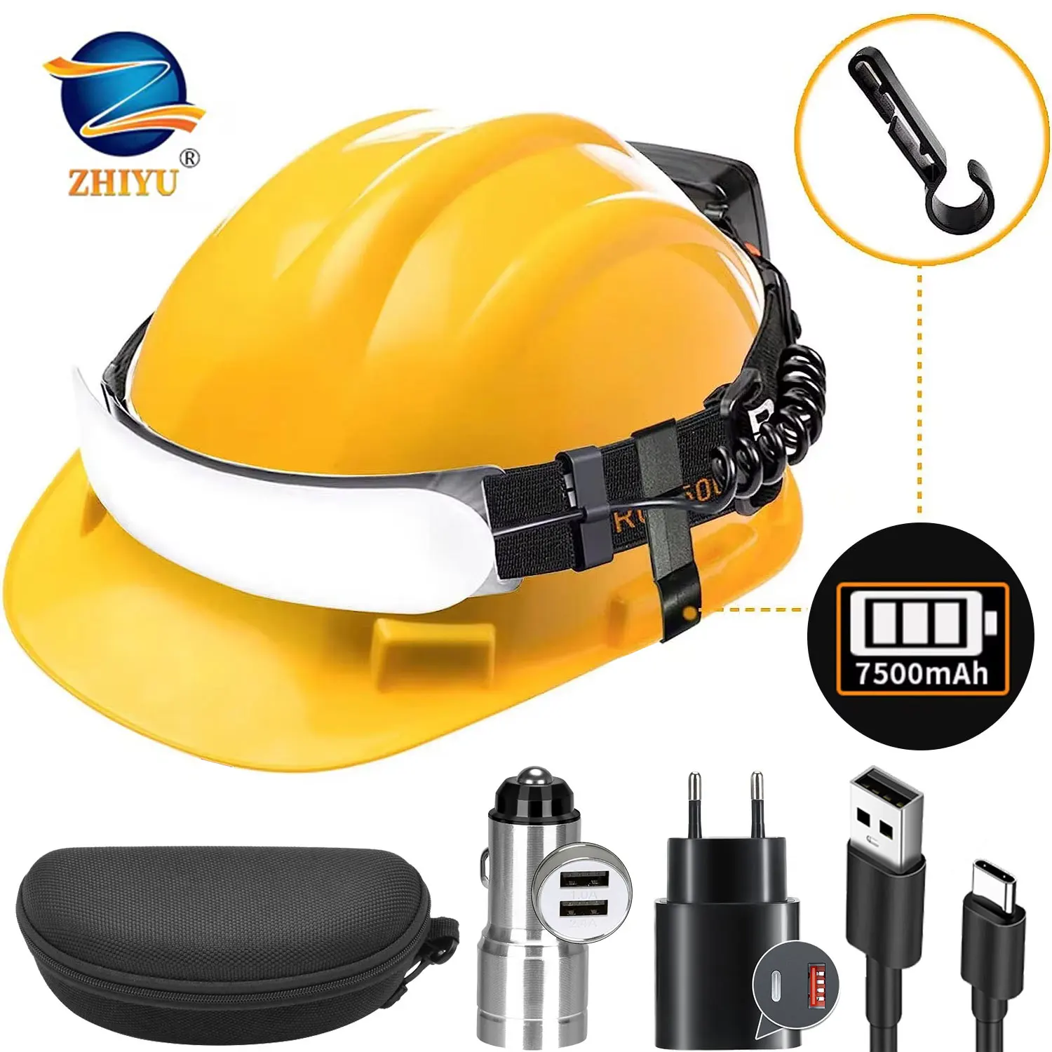 Lampe de poche sanglante à tête COB pour sauna à LED haute puissance LM, batterie intégrée 7500mAh, aste par USB, pêche, camping, lanterne, torche