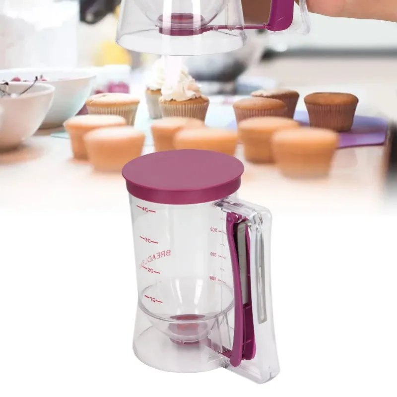 1pc Batter Separator Dispenser Cup Cake Handheld Dispenser Batter Funnel Measuring Cup Baking Tools