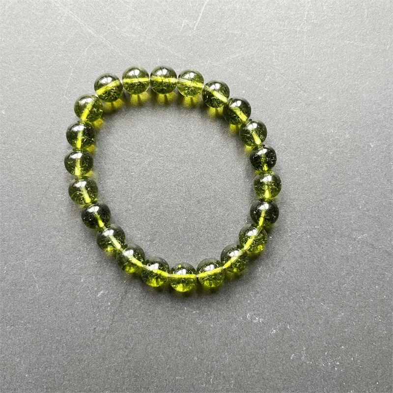 AWARDSEN Bracciale Elastico In Pietra Naturale 8 Mm – Perle Di Avventurina Verde, Per Donna E Uomo, Con Schede Descrittive Dei Cristalli, Regalo - 2