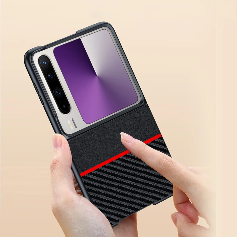 Shockproof Luxury Fiber Texture PU-Leather Phone Case Cover