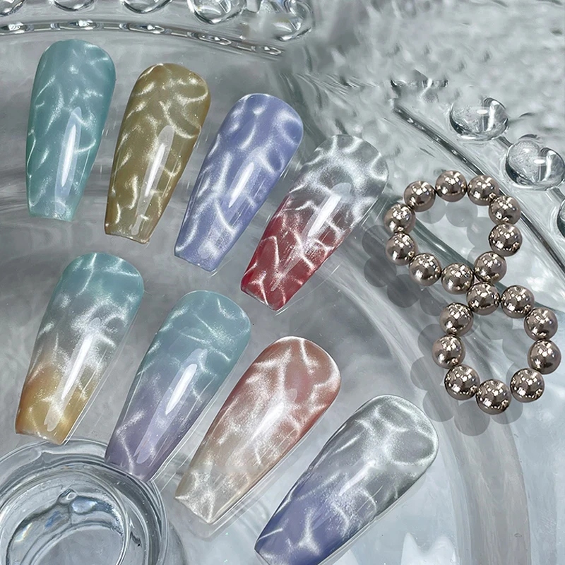 Nail Art Round Magnet Beads Ice Flower Cat's Eye Strong Magnet Nail Art DIY Tool