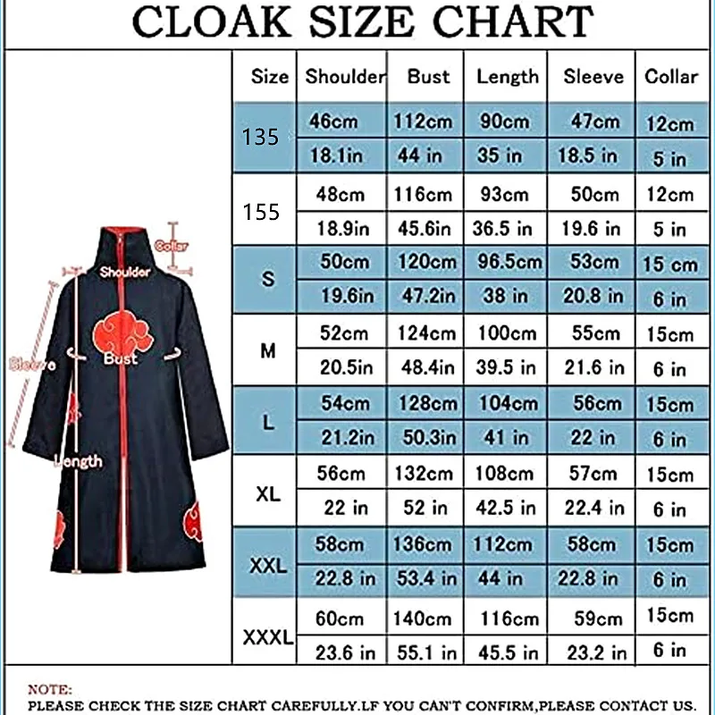 Anime Cloak Costume Standing Collar Robe for Halloween Party Cosplay