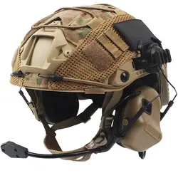 Fast Helmet Set, with Tactical Headset and Helmet Cover, for Airsoft Paintball Outdoor Hunting