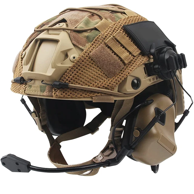 Fast Helmet Set, with Tactical Headset and Helmet Cover, for Airsoft  Paintball Outdoor Hunting - AliExpress