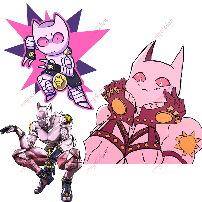 

Anime Car Sticker Killer Queen Jojos Bizzare Adventure Car Motorcycle Racing Helmet Laptop Trunk Body Car Window PVC Vinyl Decal