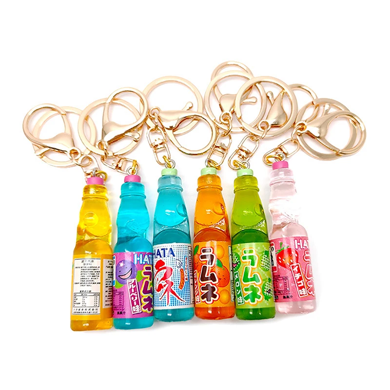 Ramune Soda Keychain both color variants side by side