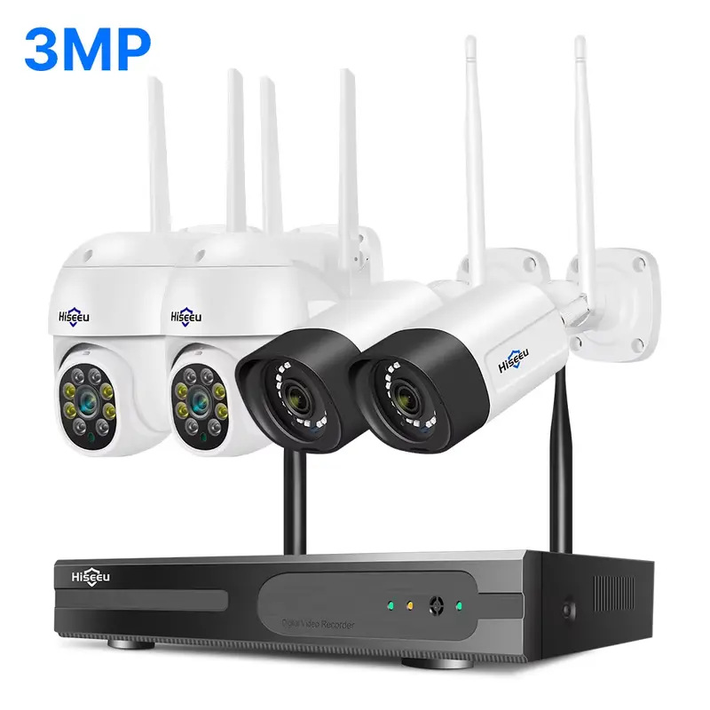 Hiseeu 5MP Wireless WiFi Camera System Outdoor Motion Tracking Audio Video Recorder CCTV Cameras 10CH NVR Video Surveillance Kit - Image 8