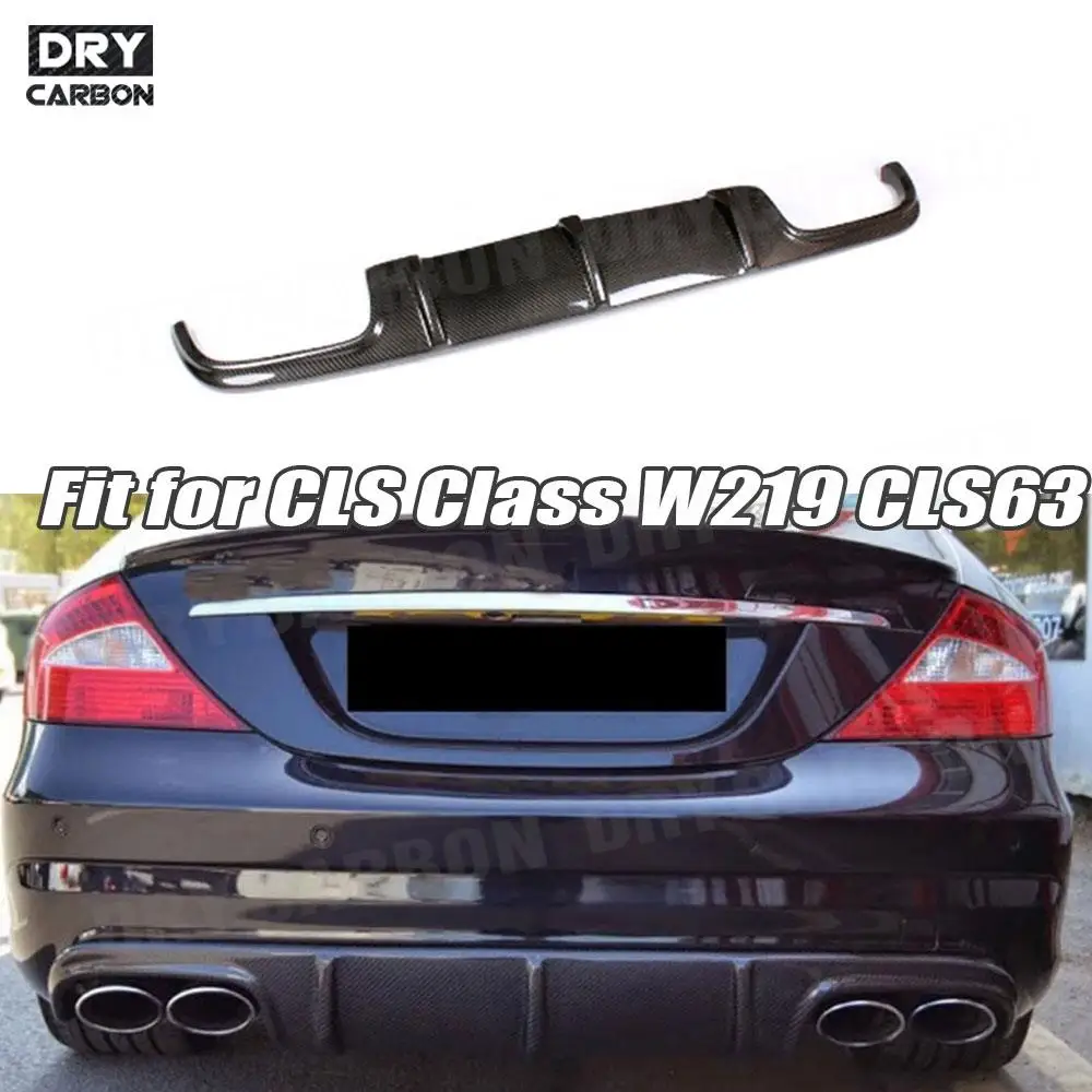 For W219 Carbon Fiber Rear Lip Diffuser Spoiler for Mercedes Benz CLS ...