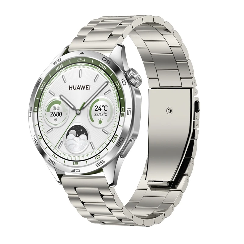 Yikamosi Compatible con Huawei Watch GT4 Correa para Mujer y Hombre,22MM  liberación rápida Silicona Suave Cierre de Acero Inoxidable Correas de