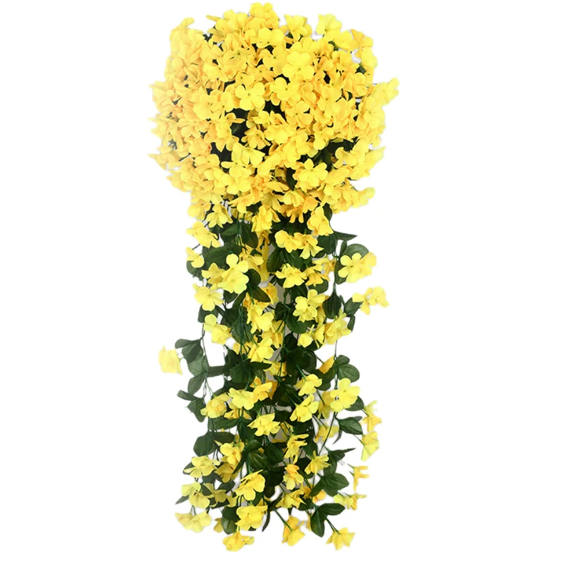 100cm Violet Artificial Orchid Hanging Basket for Party and Wedding Decoration