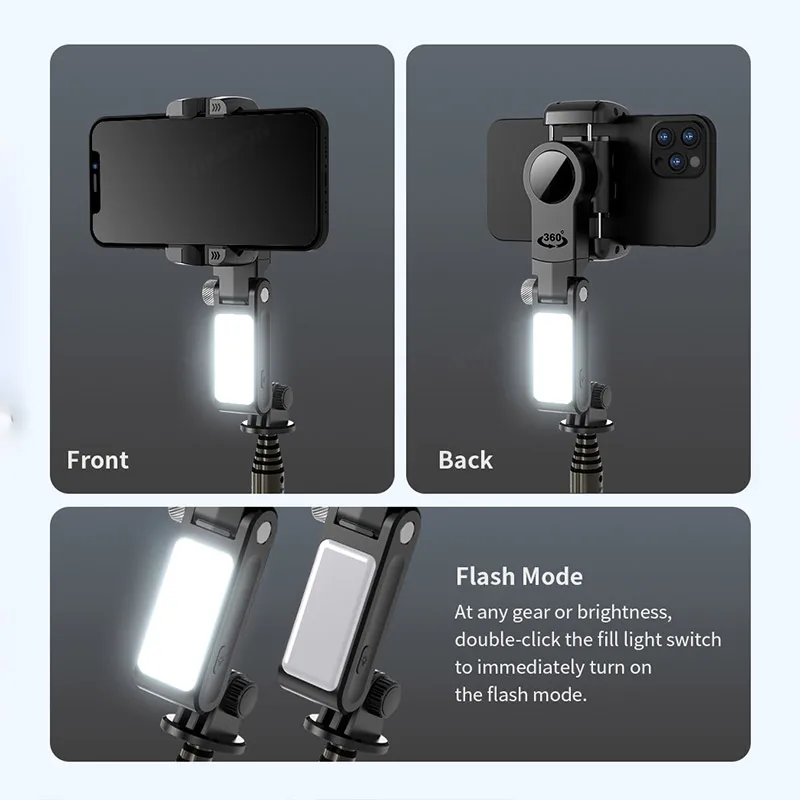 Handheld Gimbal Stabilizer 360&deg; Rotation Gimbal Stabilizer Selfie Stick Following Shooting Phone Tripod Gimbal iPhone Phone Smartphone Live Photography