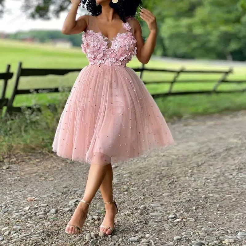 

2022 Fashion Tulle Homecoming Sweetheart With Lace Appliques Occasion Evening Formal Party Dress Robe De Soirée