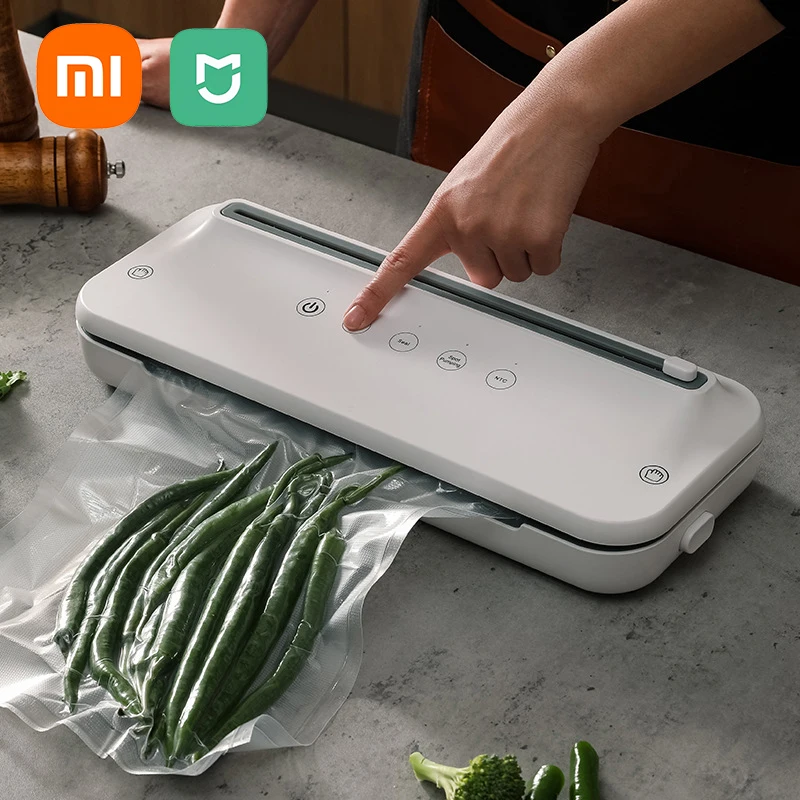 Xiaomi Mijia Food Vacuum Sealer Machine High Power Plastic Packaging Sealer Kitchen Food Storage Containers for Food Preservatio custom degradable microwave food plastic lunch boxes takeaway food packaging clam storage containers