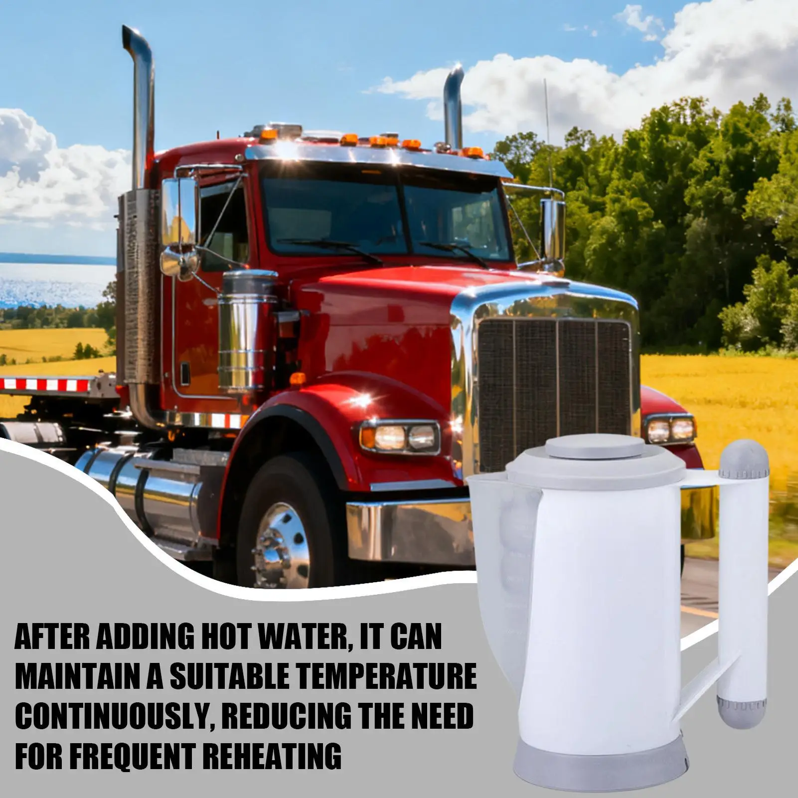 자동차용 보온병 자동 차단 보일러 차량용 히팅 컵 가족 친구 차량 운전 캠핑 야외 여행용