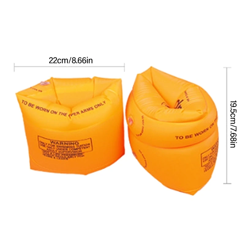 1Pair Swimming Arm Float Rings Inflatable Swimming Armbands Floater Sleeves Arm Floatie for Adult and Kids