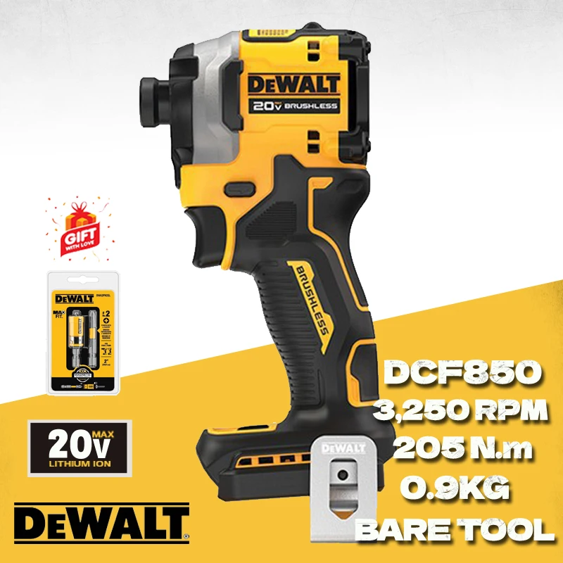 

Набор ударных шуруповертов DEWALT, 20 в, DCF850, 1/4 дюйма, беспроводной Перезаряжаемый электроинструмент
