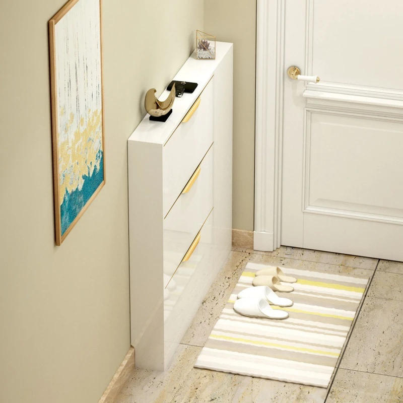 Zapatero de 15cm, armario de lujo, PianoPaint, de casa, estrecho, ahorro de espacio, mueble de madera| | - AliExpress