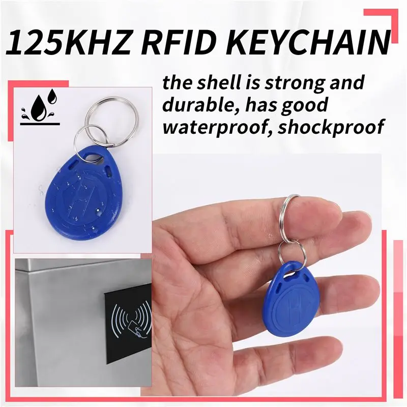 50Pcs 125 Khz 근접 ID 카드 RFID Keyfob 액세스 제어 키 도어 출입 액세스 제어 시스템 TK4100-[A22I Store]