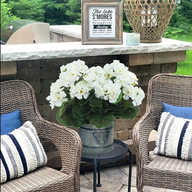 1Pc Begonia Flower Artificial Plants Wedding Background Wall Decor Home Windowsill Bonsai Christmas Garlands Vase DIY Scrapbook 2