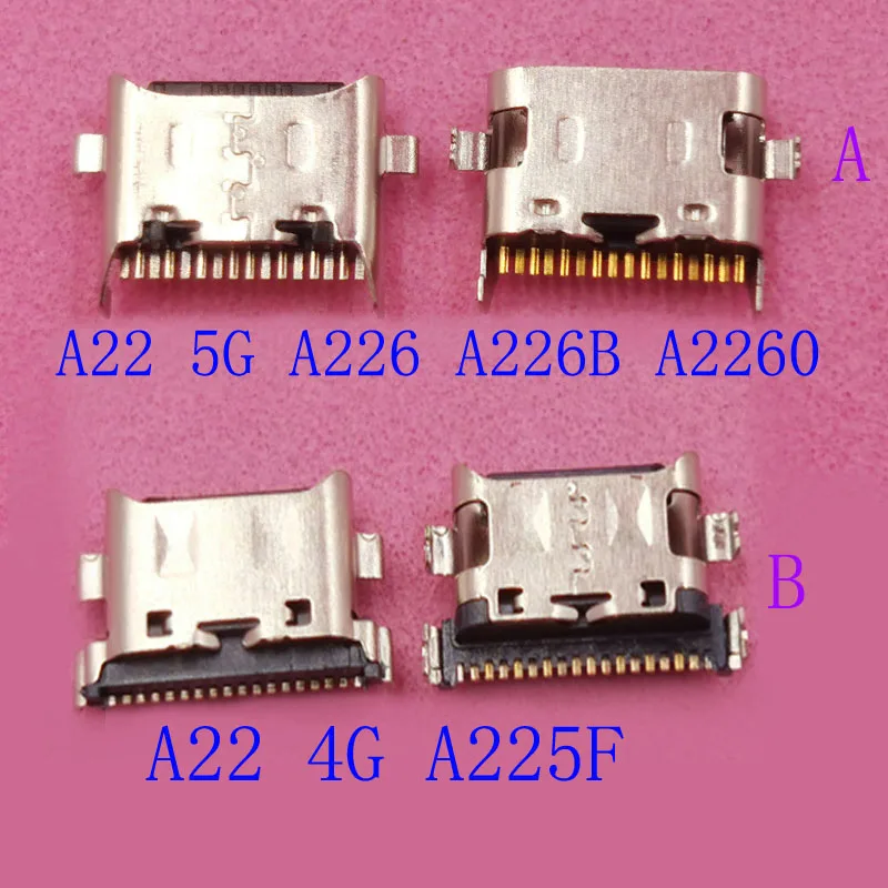 

10Pcs Usb Charging Charger Dock Port Connector Plug Type C Jack Contact For Samsung Galaxy A22 A225 A225F 4G 5G A226 A226B A2260