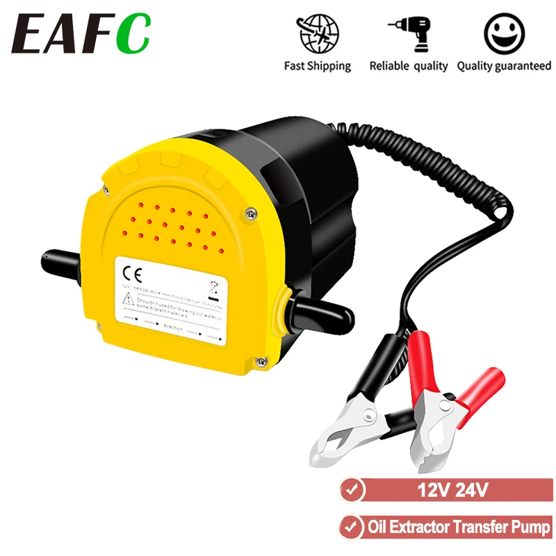 12V Car Electric Oil Extractor Transfer Pump 60W Mini Fuel Engine Oil/Crude Oil Fluid Suction Pump with Tubes For Auto Boat Mot