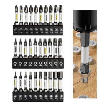 1/4 Screwdriver Bit Set Impact Drill Batch Head Torx Hexagonal Cross Head Magnetic Tamper Proof Screwdriver Bits
