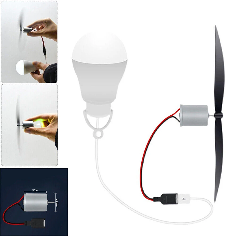 Micro Wind Turbine Motor Blade Energy Generator Micro Generator 18cm 5 Watts Propeller Teaching Experiment solar wind generator