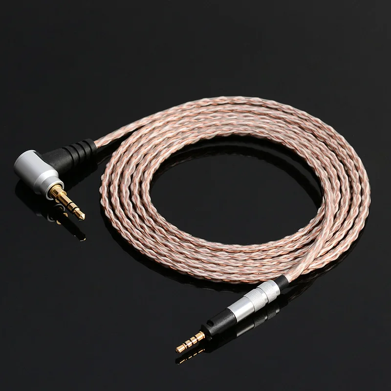 Único Cristal Cobre Headest Cabo de Atualização para Sennheiser Hd598 Hd518 Hd558 Hd569 Hd579 Hd598se Hd2.30 44 mm 25 mm Hd560s 100 - Image 2