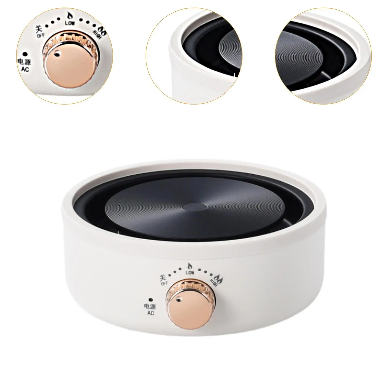 Electric Stove US Plug Compact Portable Temperature Control Ceramic Coffee Heater for Tea Rooms Offices Tea Party Picnic Car