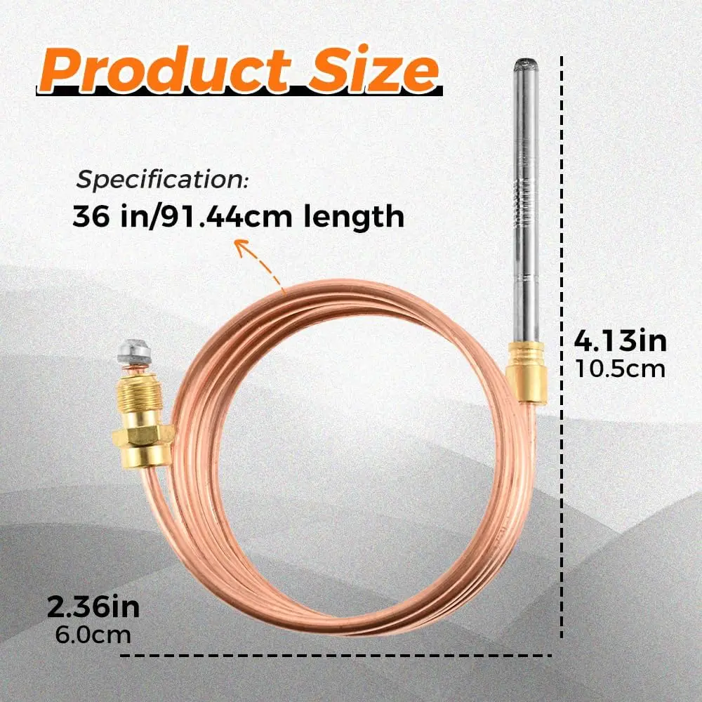 Furnace Fireplace Gas Water Heater 36" Safe Thermocouple Sensor Q340A1090 fit for Honeywell Tradeline Bryant Emerson Honeywell