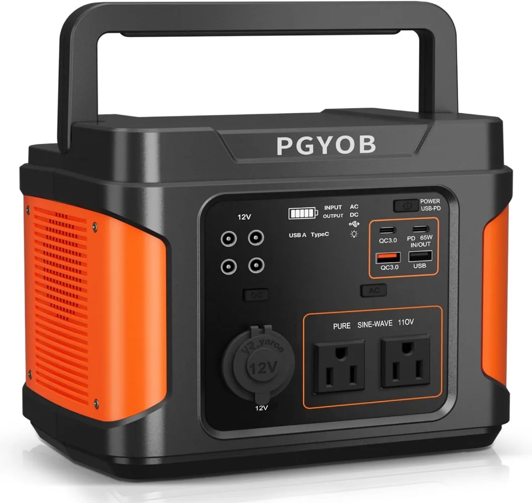 

400W Portable Power Station, 296Wh Outdoor Solar Generator Backup Ternary Battery Pure Sine Wave Power Pack with AC/DC Outlet