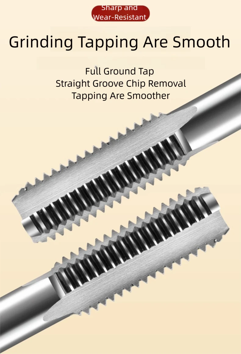 Hand Tap and Die Set with Handle for Thread Repair Rethreading Screws Combination Tool Kit Manual Socket Wrench Thread Repair