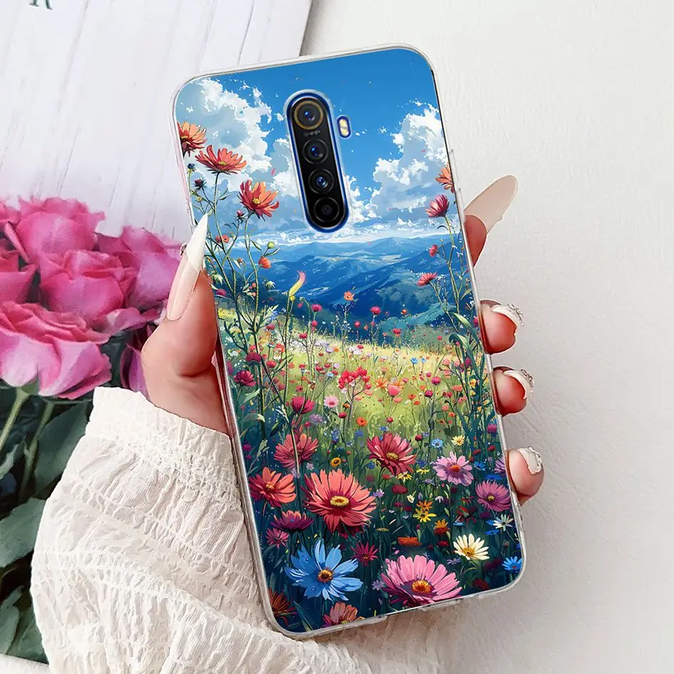 Fashion Flower Soft Silicone TPU Bumper Case - Enhanced Protection Cover