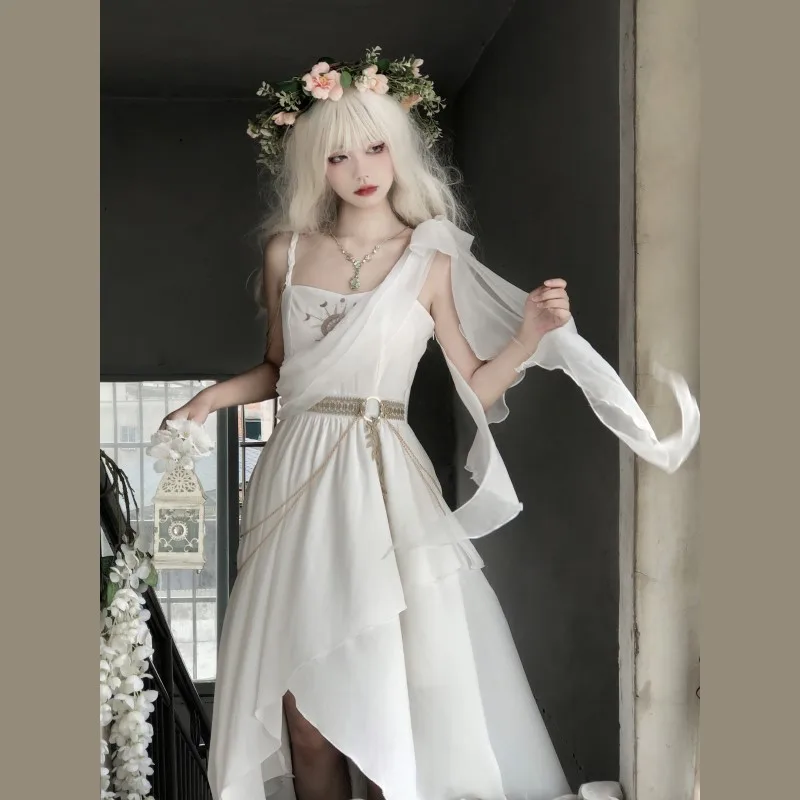 Studio original design Tears of Themis Lolita Greek wandering style irregular skirt dress lolita blouse victorian dress