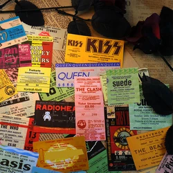 Retro Rock Music Ticket Graffiti Stickers - Cool Waterproof Decals (Random 20PCS)