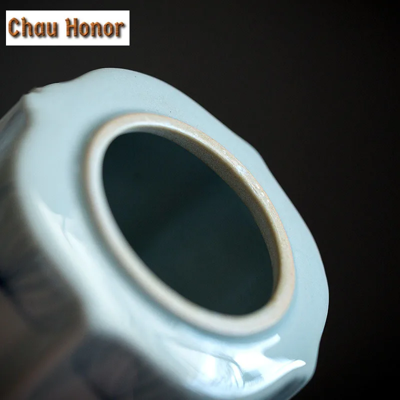 Vintage Blue And White Tea Cans Hand Painted Lotus Art Ceramic Tea Packaging Jar Sealed Storage Candy Kung Fu Teaware Services