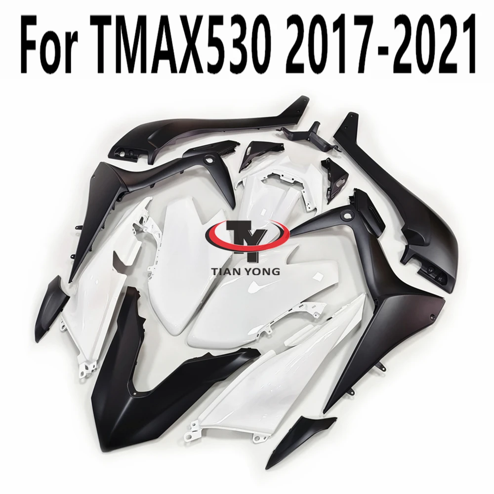 

Bright Pearl White Bright Black Bodywork Cowling For TMAX 530 tmax530 Fit TMAX530 2017-2018-2019-2020-2021 Full Fairing Kit