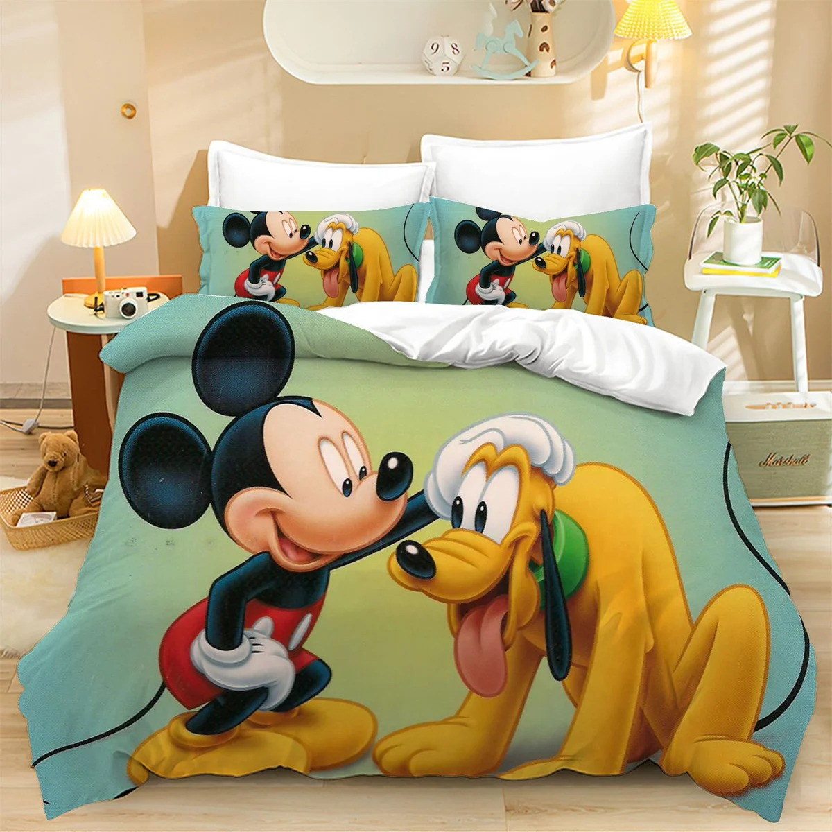 Juego De Ropa De Cama Minnie Mouse - Funda Nórdica Individual Y Funda De Almohada, 200x140 Cm