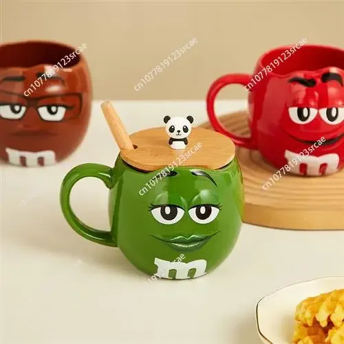 Cartoon Mug Couple Creative Ceramic Mug Breakfast Milk Coffee Large Capacity Household Drinking Cup With Handle