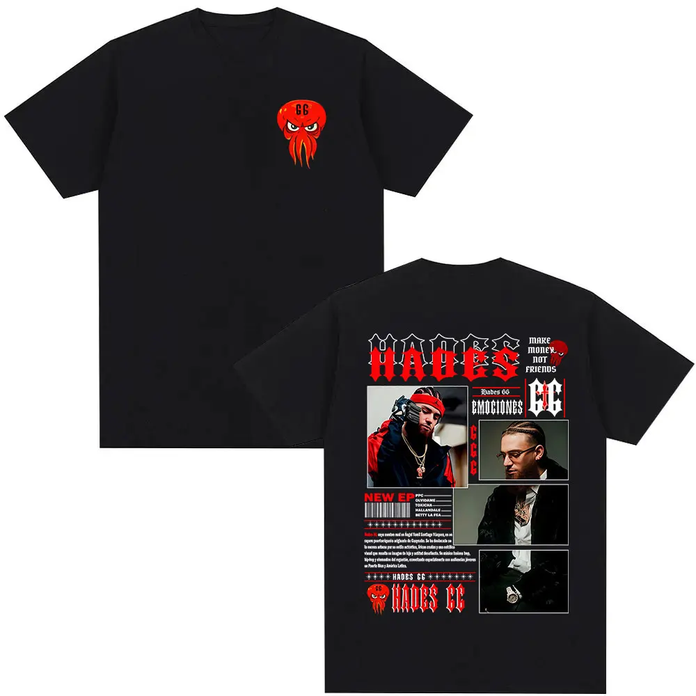 Rapper Hades 66 Album 2025 Grafik-T-Shirt für Herren, Gothic-Mode, Hip-Hop-T-Shirts, lässige Baumwolle, kurzärmelig, T-Shirts, Streetwear