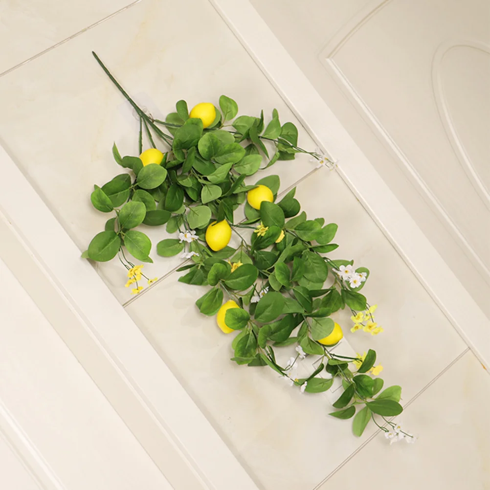 Artificial plants artificial fruits and vegetables artificial holly berries simulation lemon rattan fake tree branch picks artificial branches for decoration fruit